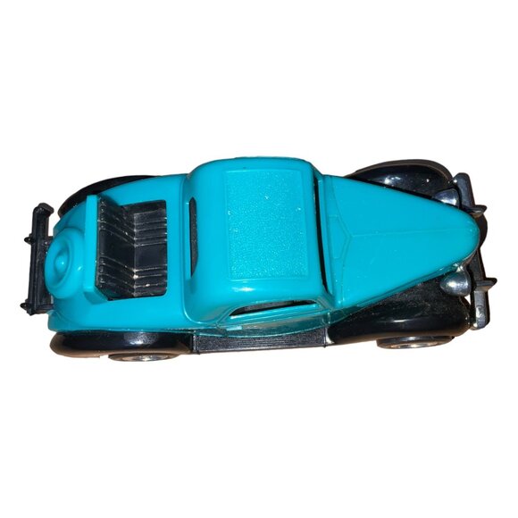 Vintage 1936 Ford Coupe Toy Car 1:43 Scale Diecast Model Black & Teal - Picture 4 of 6